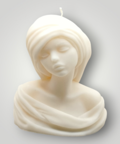 Świeca sojowa Elegancja Nocy – kobiece popiersie, widok frontalny